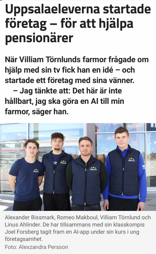 UNT reportage om FrågaPå